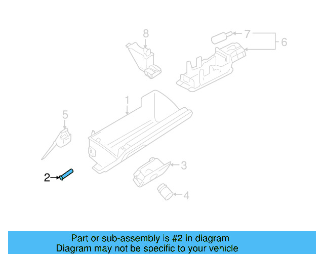 Glove Box Pin 3D0-857-169-A - View 30
