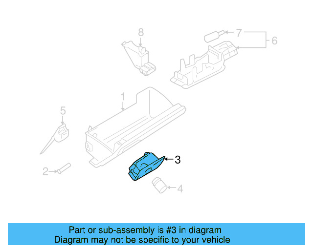 Glove Box Handle 1K1-857-147-D-3Q7 - View 10