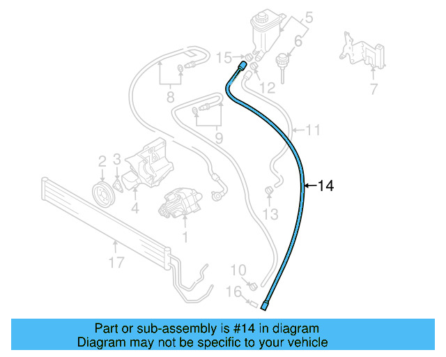 Return Hose 7L8-422-890 - View 3