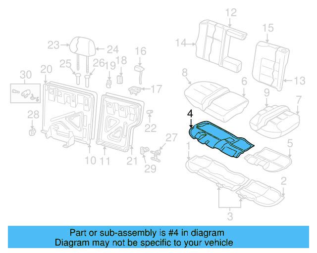 Seat Trim Panel 1J0-885-356-E-01C - View 5