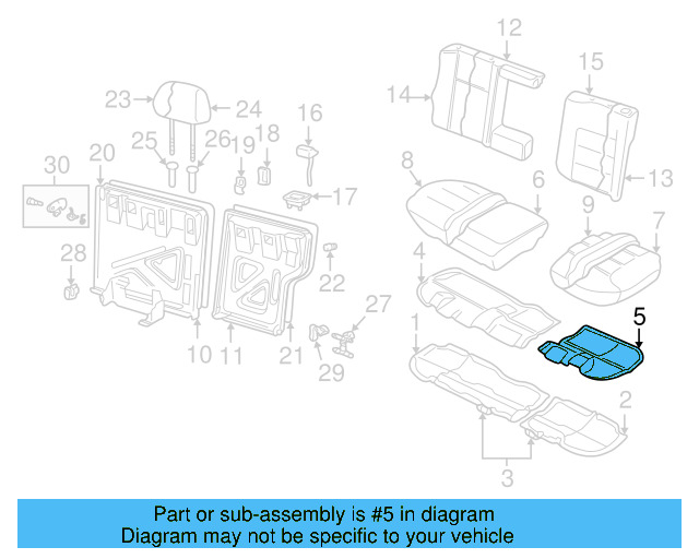Seat Trim Panel 1J0-885-355-C-01C - View 5