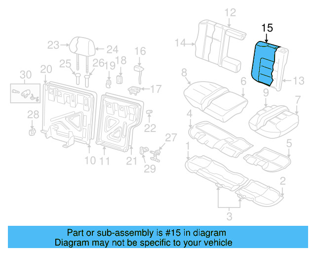 Seat Back Cover 1J0-885-805-DK-KNX - View 8