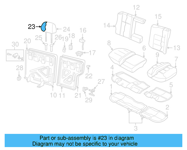 Headrest Pad 1J0-885-905-G - View 2