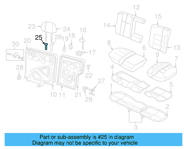 Headrest Cover 1J0-885-921-BL-9R9 - View 4
