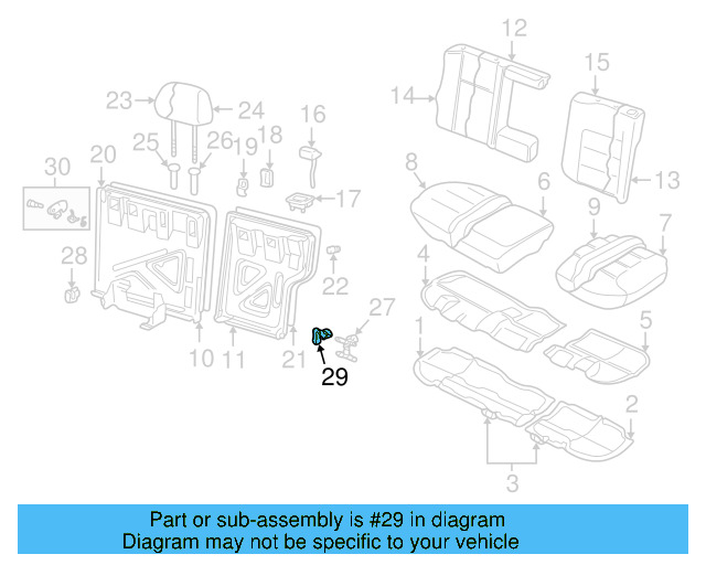Seat Back Frame Cover 8L0-886-197-A-9B9 - View 3