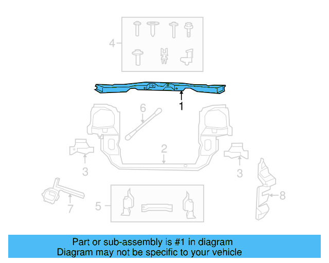Upper Tie Bar 7B0-805-693 - View 3