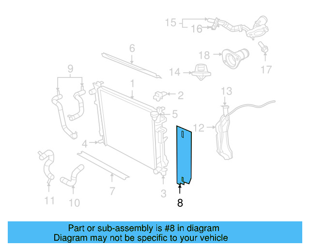 Air Deflector 7B0-121-281 - View 4