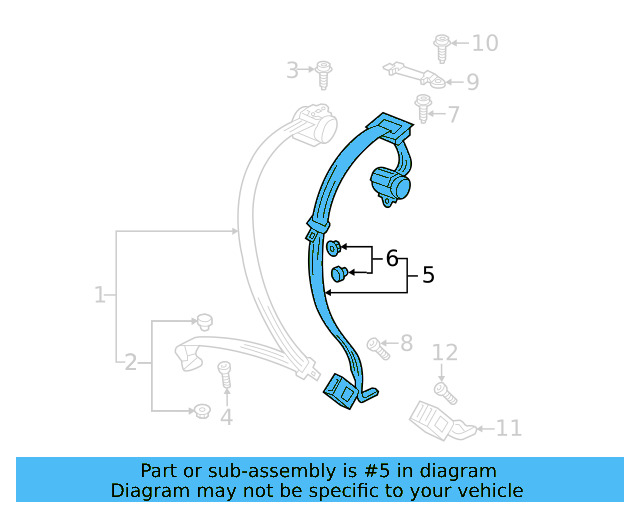 Lap & Shoulder Belt 561-857-807-E-RAA