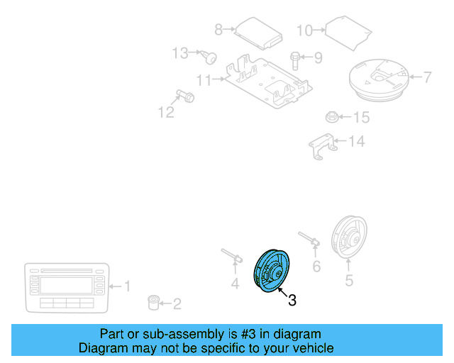 Front Dr Speaker 5N0-035-454-A - View 5