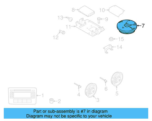 Rear Dr Speaker 561-035-453-A - View 10