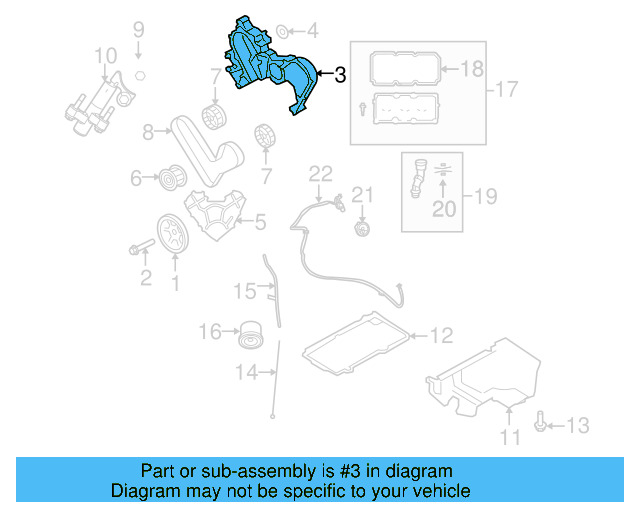Inner Timing Cover 7B0-109-145 - View 3