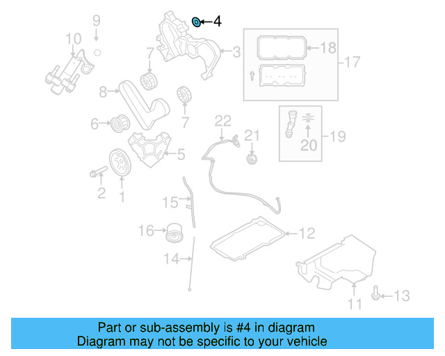 Inner Timing Cover Gasket 7B0-109-269 - View 2