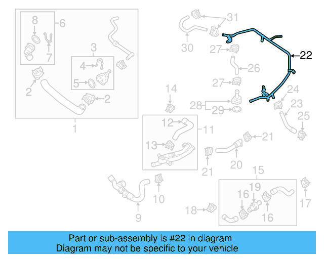 Water Pipe 5C0-121-070-J - View 30