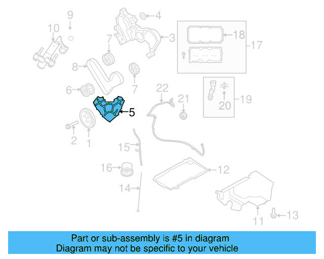 Outer Timing Cover 7B0-109-147 - View 3