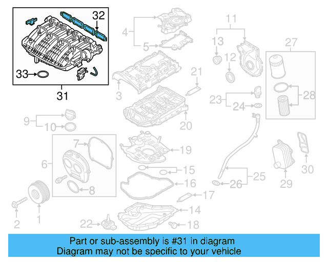 Engine Intake Manifold 06L-133-201-FB