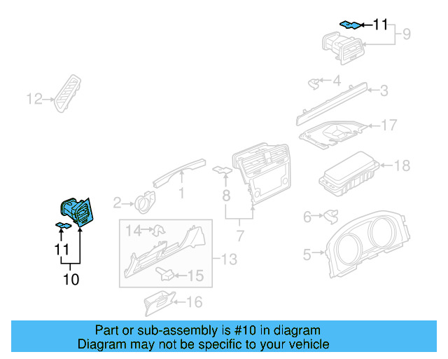Air Outlet 5GM-819-703-A-EVO - View 2