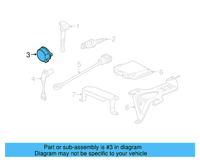 Engine Camshaft Position Sensor 030-907-601-E - View 10