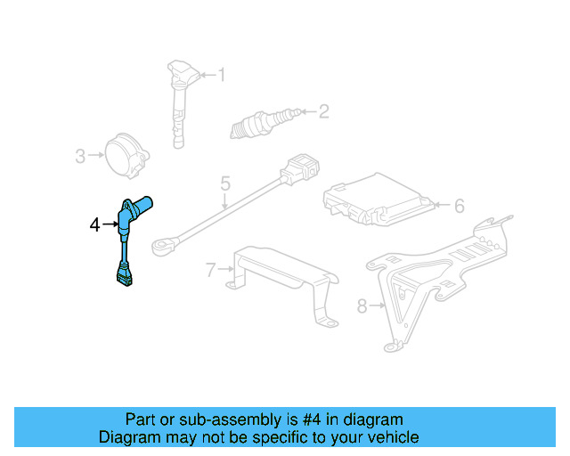 Engine Crankshaft Position Sensor 022-957-147-A - View 10