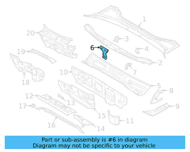 Cowl Panel Support 3G0-803-249