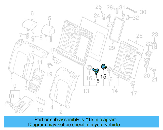 Seat Back Frame Bushing N-912-087-01 - View 8