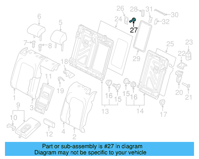 Child Seat Bracket Bolt N-104-165-02
