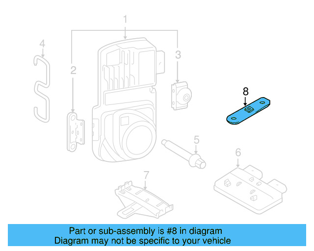 Control Module Retainer 3D0-907-591-B - View 4