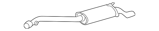 Muffler W/Tailpipe JZW-253-609-BB - View 2