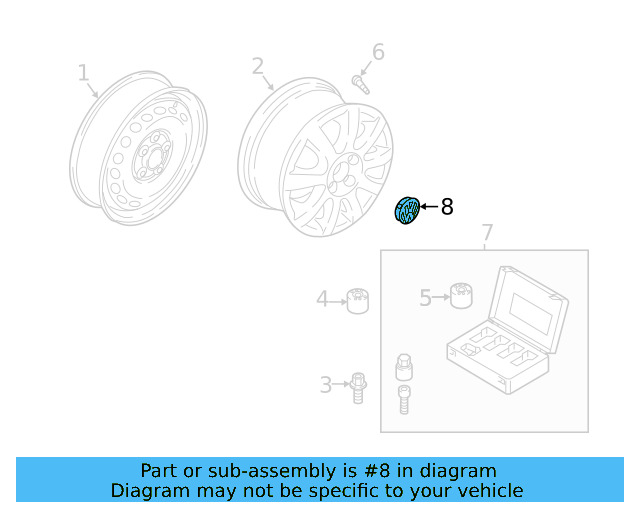 Wheel Center Cap 5G0-601-171-XQI - View 20