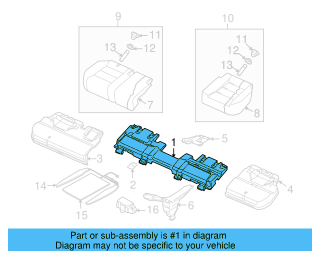 Cushion Frame 7L0-885-306-AJ - View 6