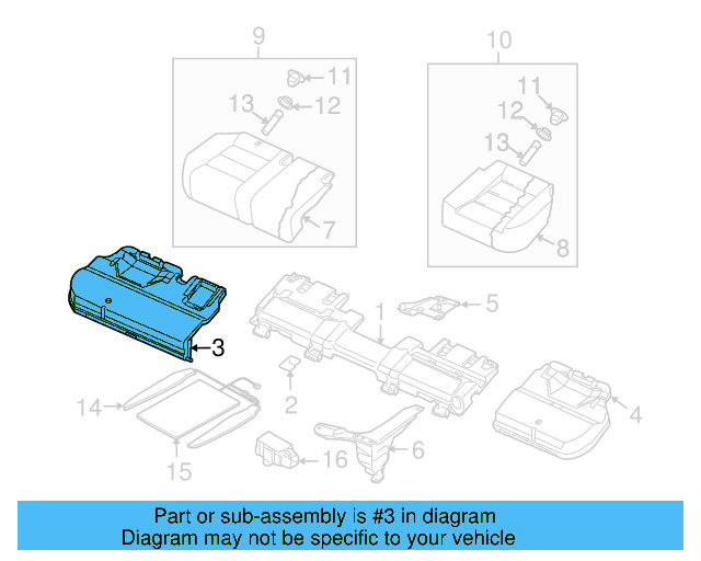 Cushion Frame 7L0-885-354-AL - View 3