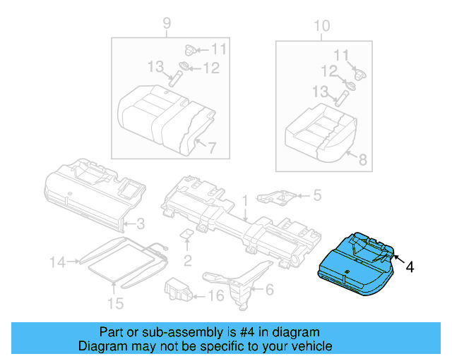 Cushion Frame 7L0-885-305-N - View 6