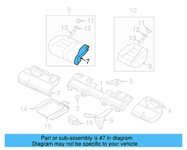 Seat Cushion Pad 7L6-885-376-AE - View 5