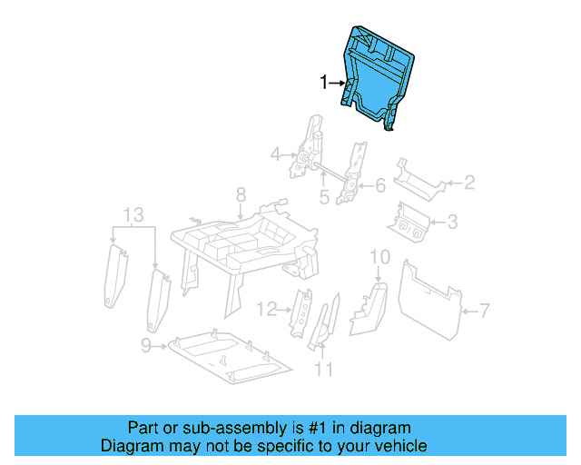 Seat Back Frame 7B0-885-504-A - View 3