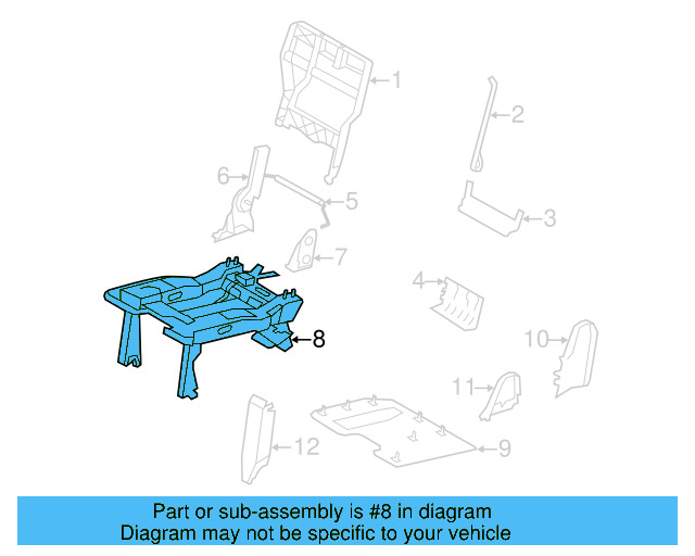 Seat Frame 7B0-885-306-A - View 6