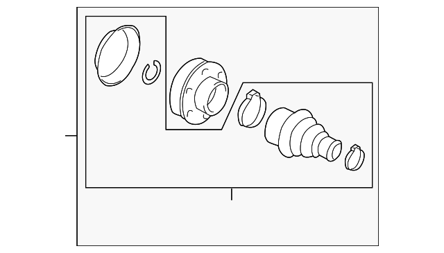 Inner Joint Assembly 1K0-498-103-AX - View 2