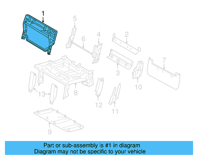 Seat Back Frame 7B0-885-503-A - View 3