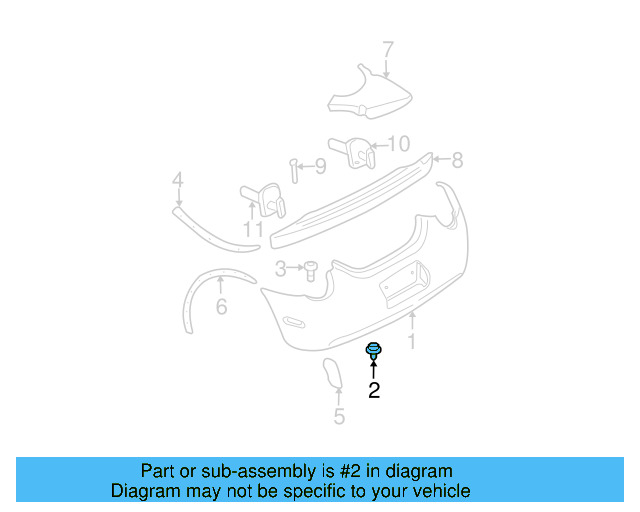 Bumper Cover Nut N-907-088-03 - View 8