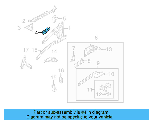 Hinge Reinforced 7L6-805-315-A - View 3