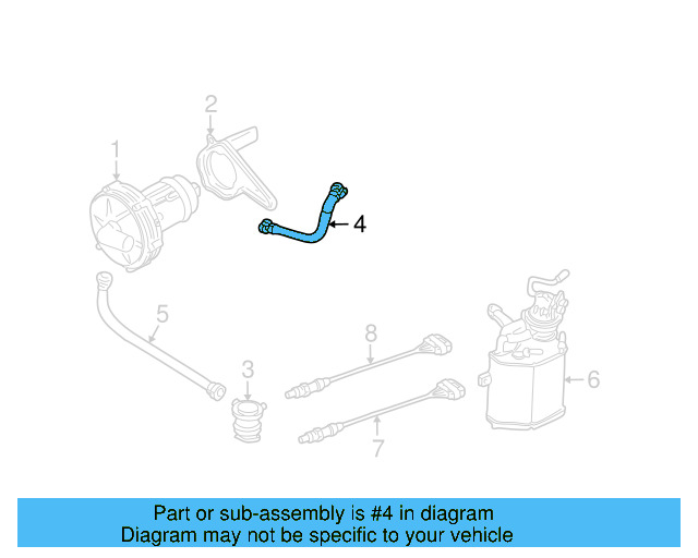 Secondary Air Injection Pump Hose 06A-131-127-N