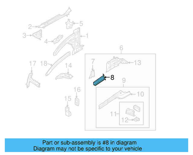 Reinforced Panel 7L0804073E - View 4