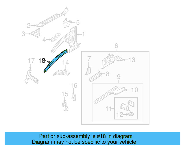 Fender Gusset 7L0-805-111-D - View 3