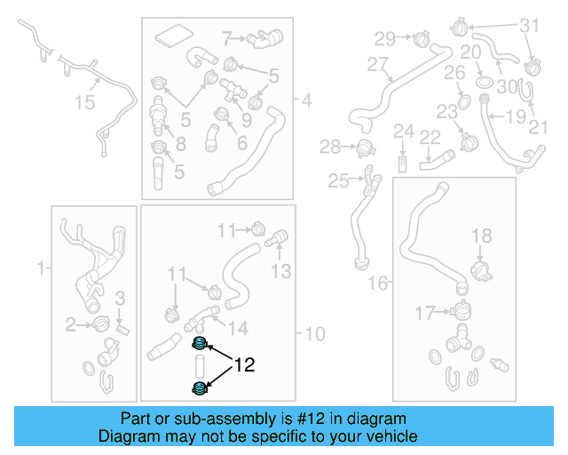 Water Inlet Pipe 07K-121-065-P - View 60