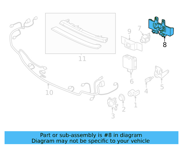 Front Camera Mount Plate 3G8-980-561 - View 4