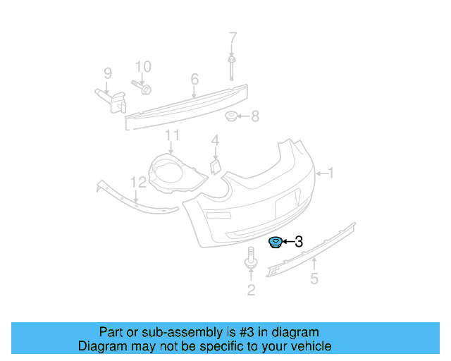 Bumper Cover Nut N-907-088-03 - View 11