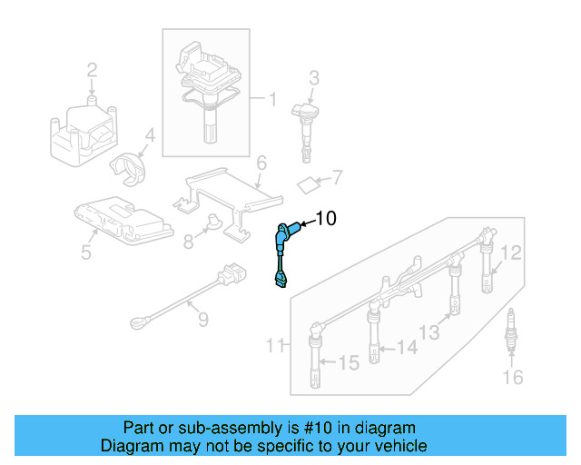 Crankshaft Position Sensor 07K-906-433-B - View 23