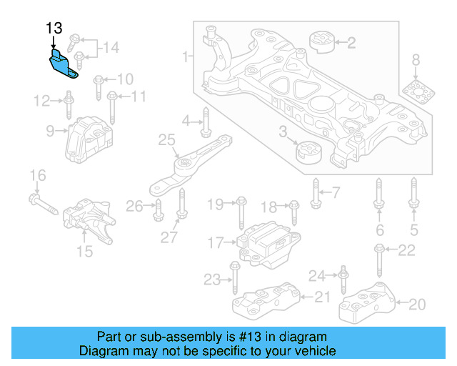 Motor Mount Support 1K0-199-588 - View 29
