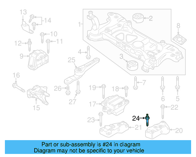 Trans Mount Bracket Mount Bolt N-911-332-02 - View 7
