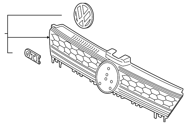 Grille 5G0-853-651-AM-BTU
