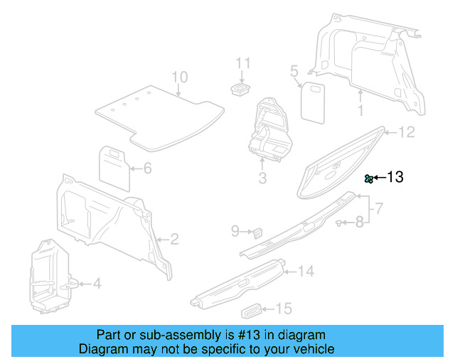 Rear Trim 3B5-863-459-E-B41 - View 7