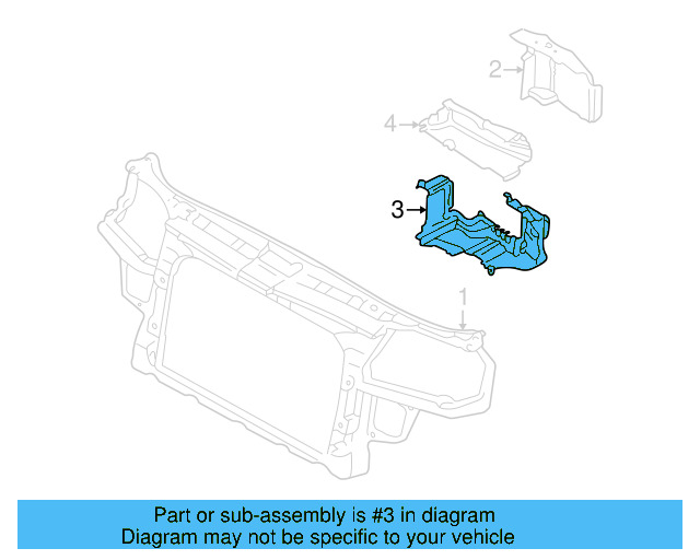 Radiator Support Air Duct 1J0-805-962-C-B41 - View 10